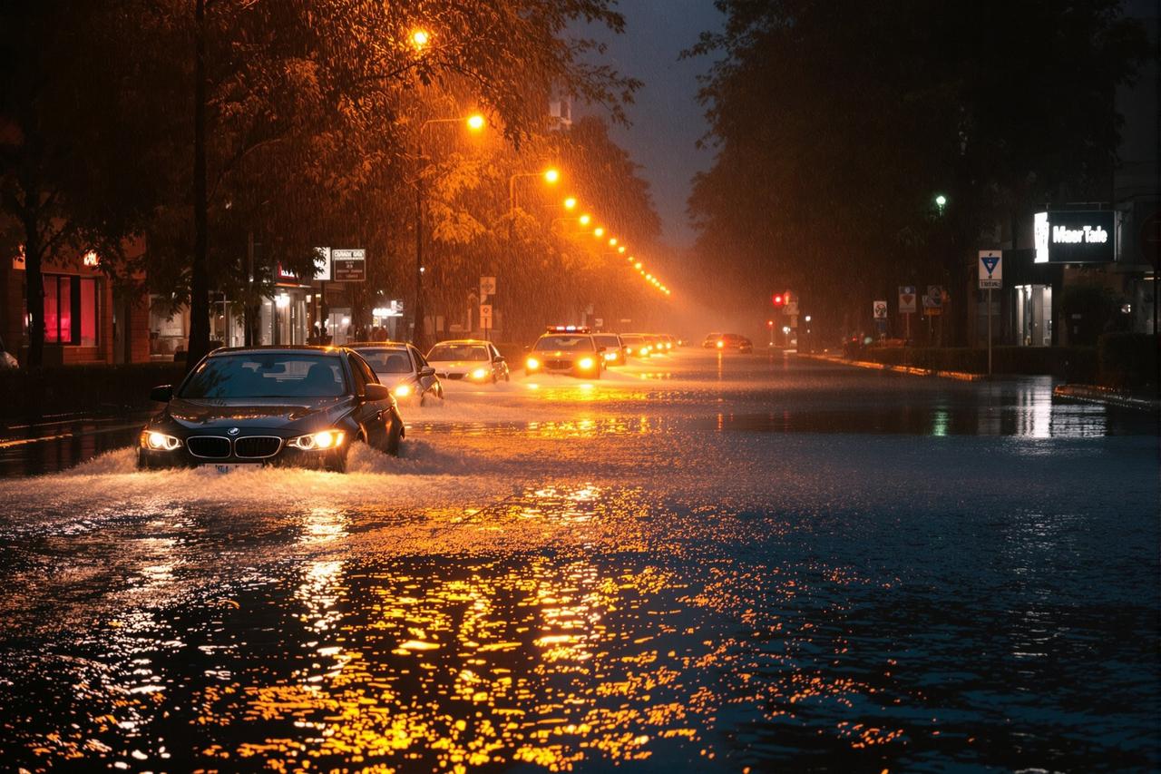 某城市突降特大暴雨，全城开启看海模式 - 看料网站